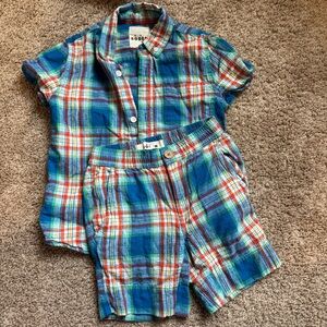 Mini Boden Colorful Checkered Shirt
